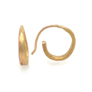 Small Recycled Gold Post Hoops