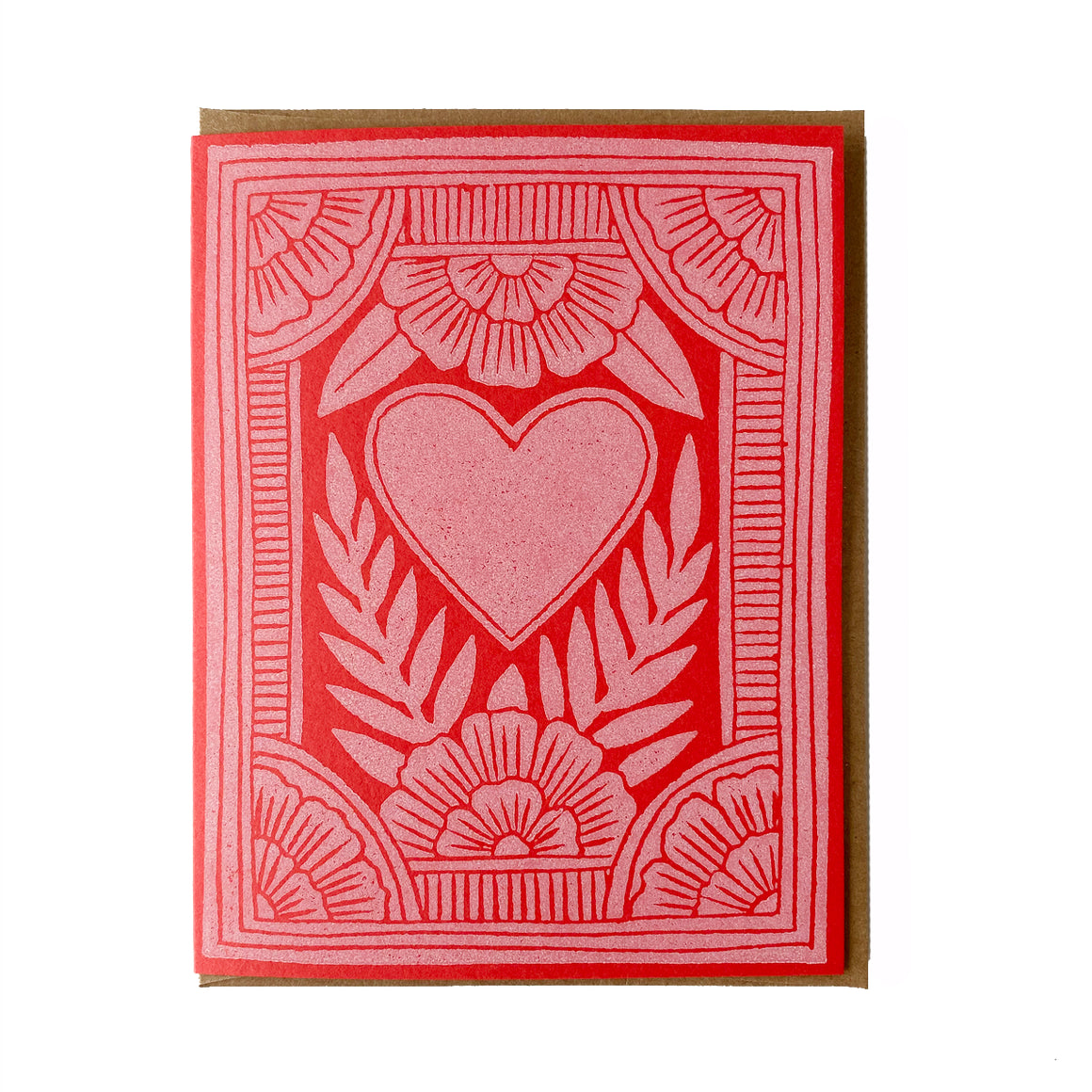 Block Printed Heart 1