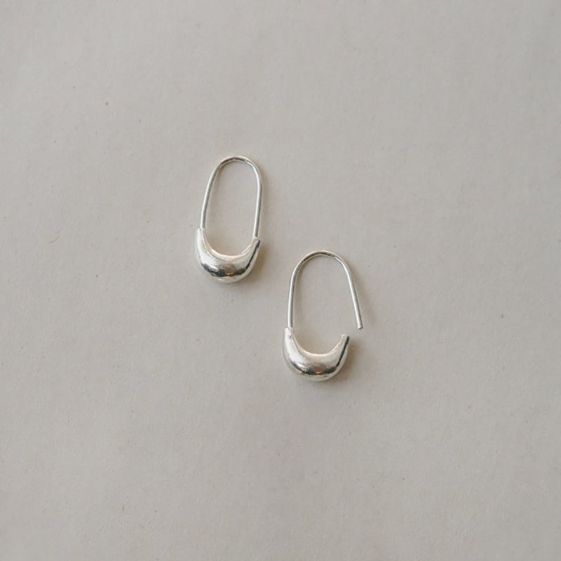 Sterling Safety Pin Earrings