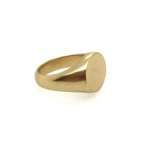 Brass Round Signet Ring