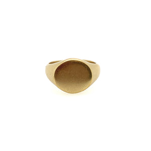 Brass Round Signet Ring
