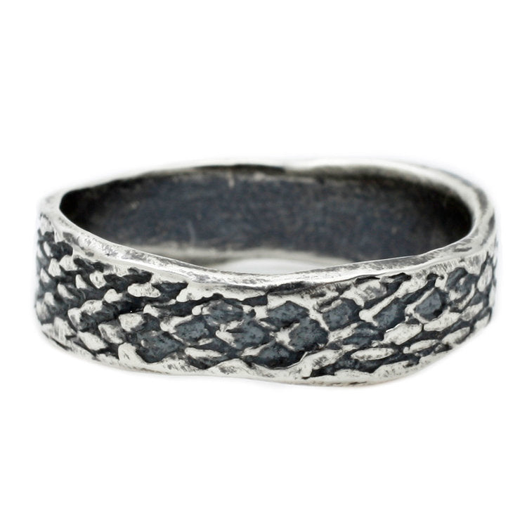 Silver Snakeskin Band - KESTREL