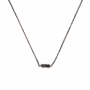 Slinky Black Diamond Necklace on 18K Black Rhodium Chain