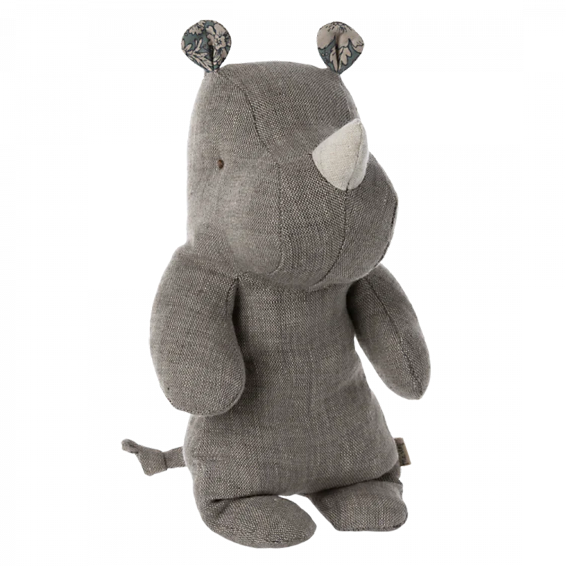 Small Stuffed Rhino - Grey