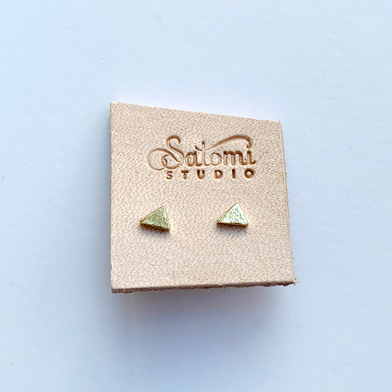 Triangle Studs (Small) - Brass