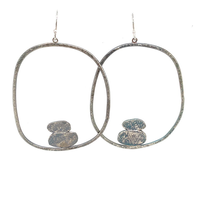 Stacked Stone Earrings