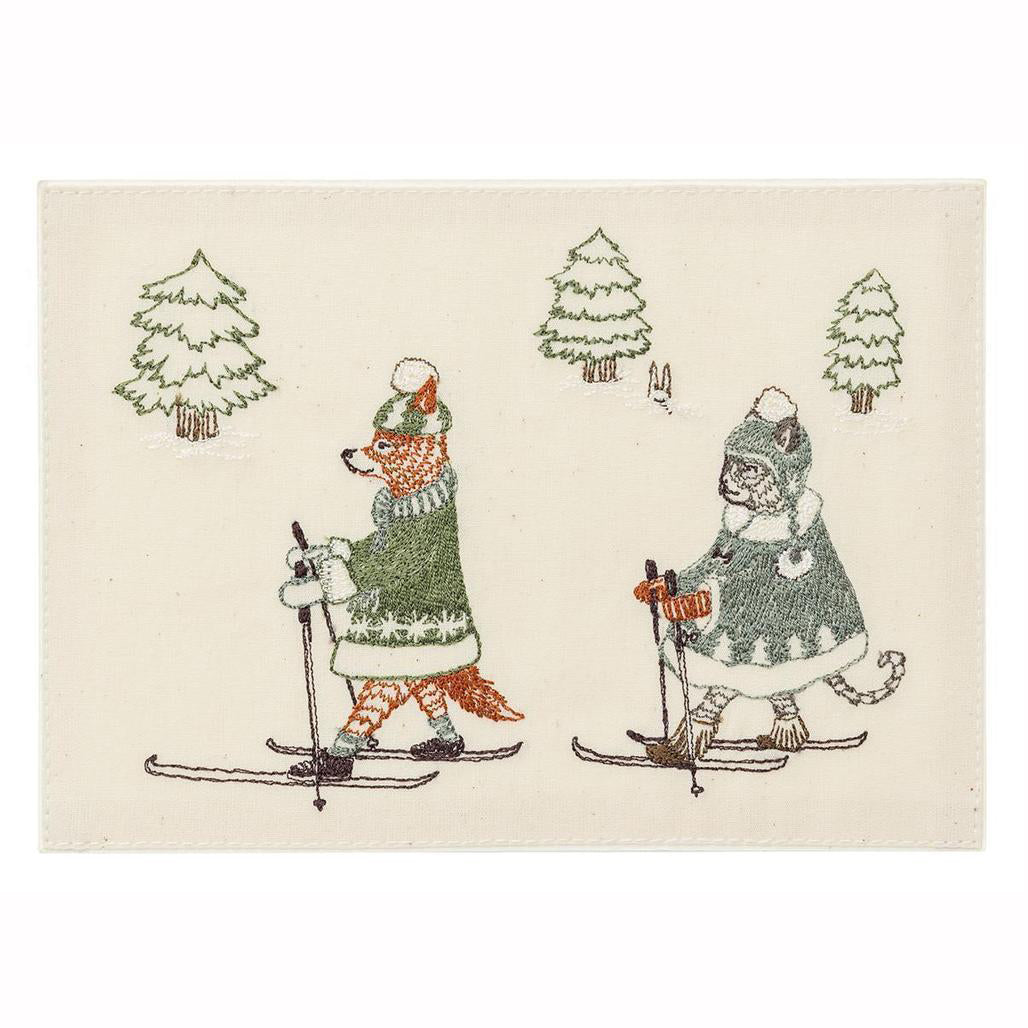 Winter Celebration Embroidered Card