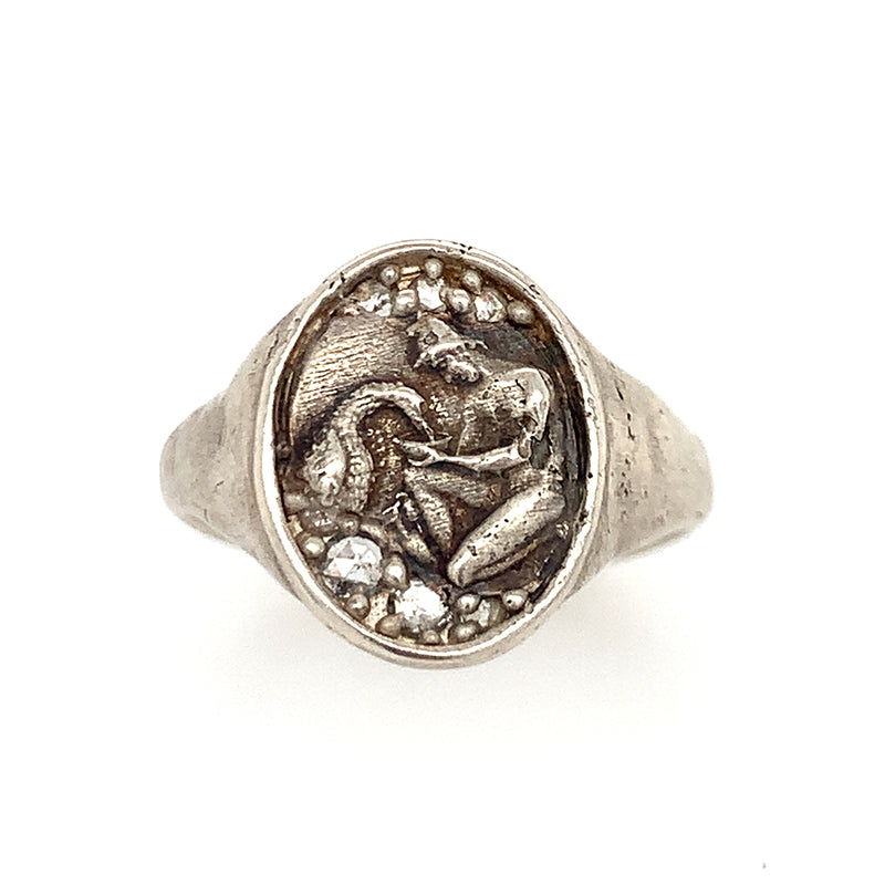 The Swan King Signet Ring