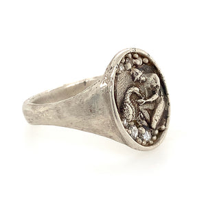 The Swan King Signet Ring