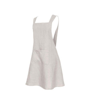 Haomy Pinafore Apron  Natural