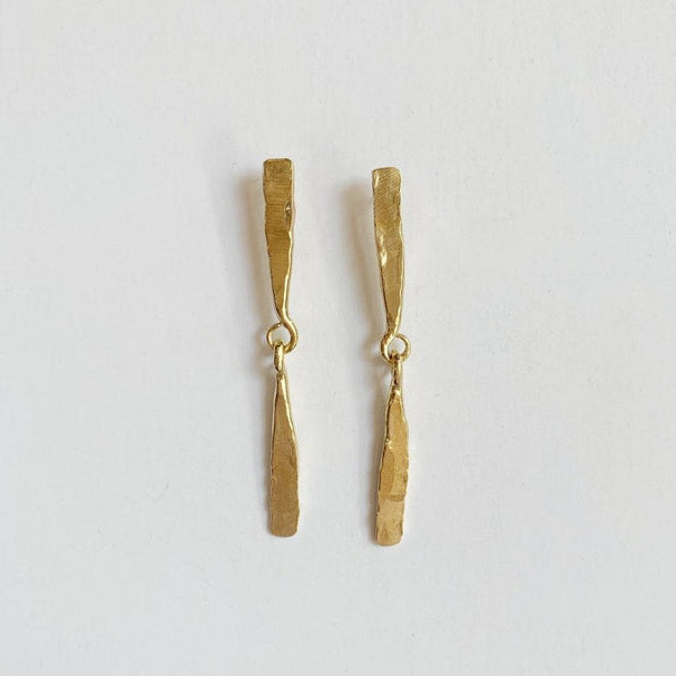 Brass Taper Link Earring