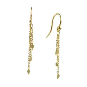 Grey Diamond Tassle Earrings
