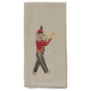 Marching Band Dog Tea Towel