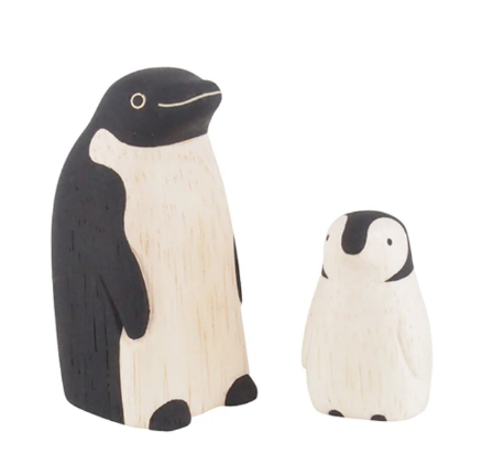 Tiny Wooden Penguin Family - KESTREL
