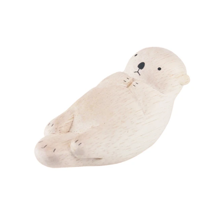 Tiny Wooden Sea Otter - KESTREL