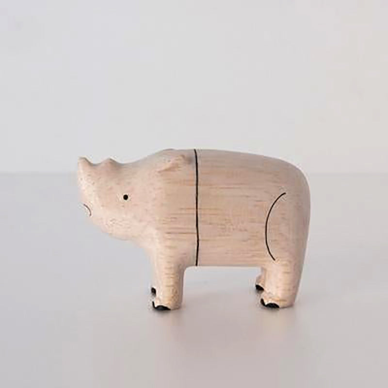 Tiny Wooden Rhino
