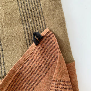 Linen Towel - 2-Tone Rust/Olive