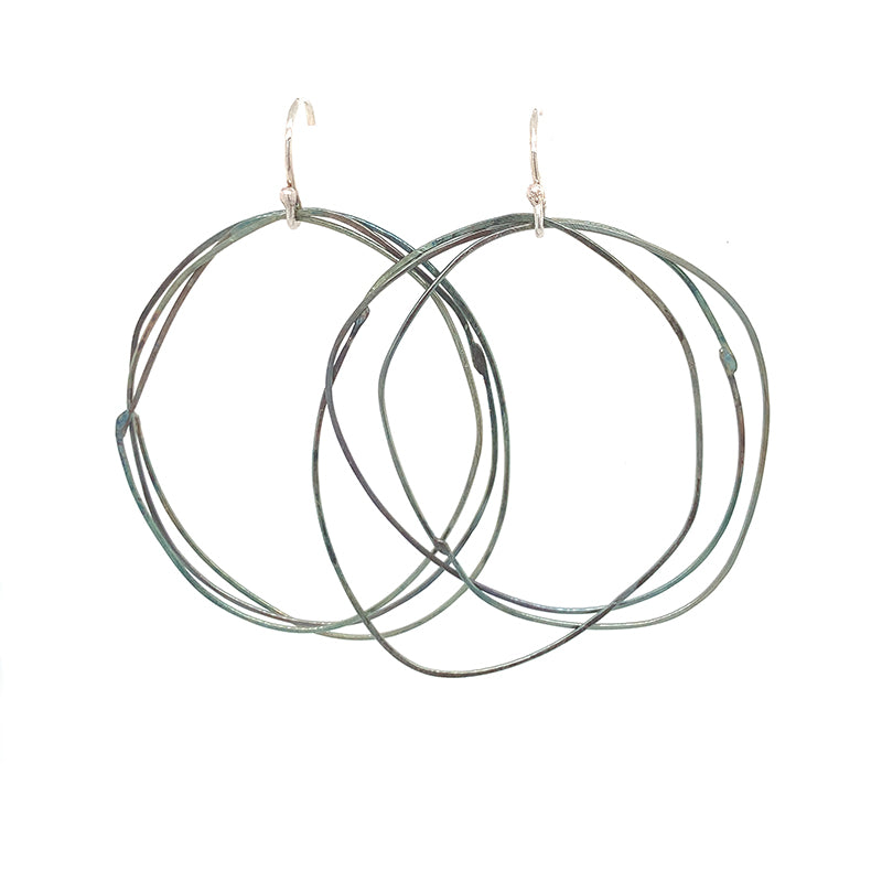 Large Triple Ring Earrings