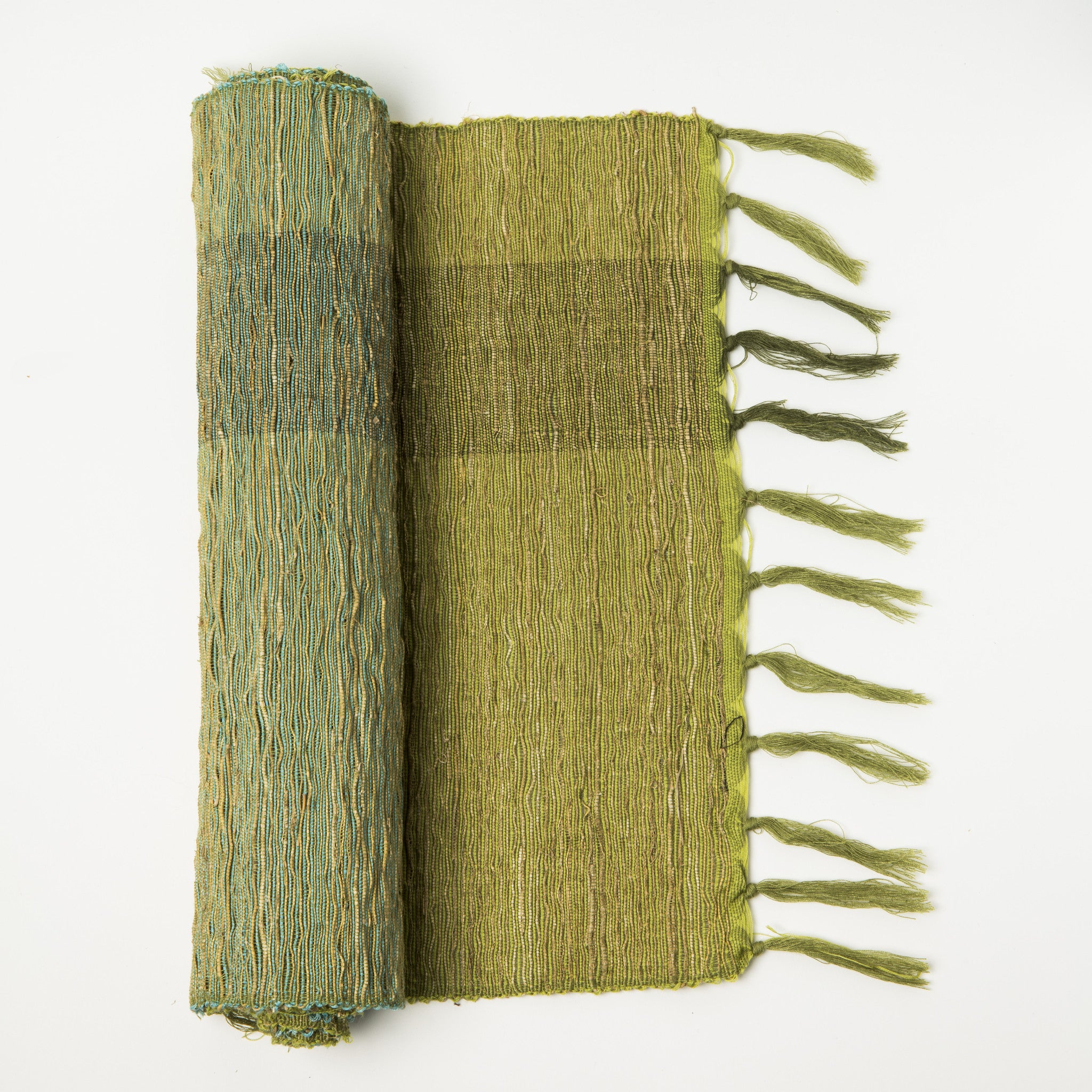 Vetiver Table Runner (Green Blocks) - KESTREL