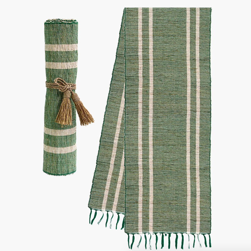 Vetiver Table Runner (Emerald)