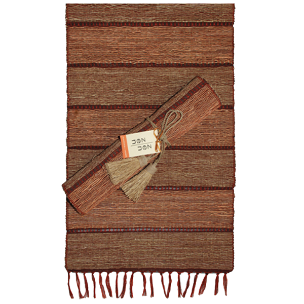 Vetiver Table Runner - Brick Red