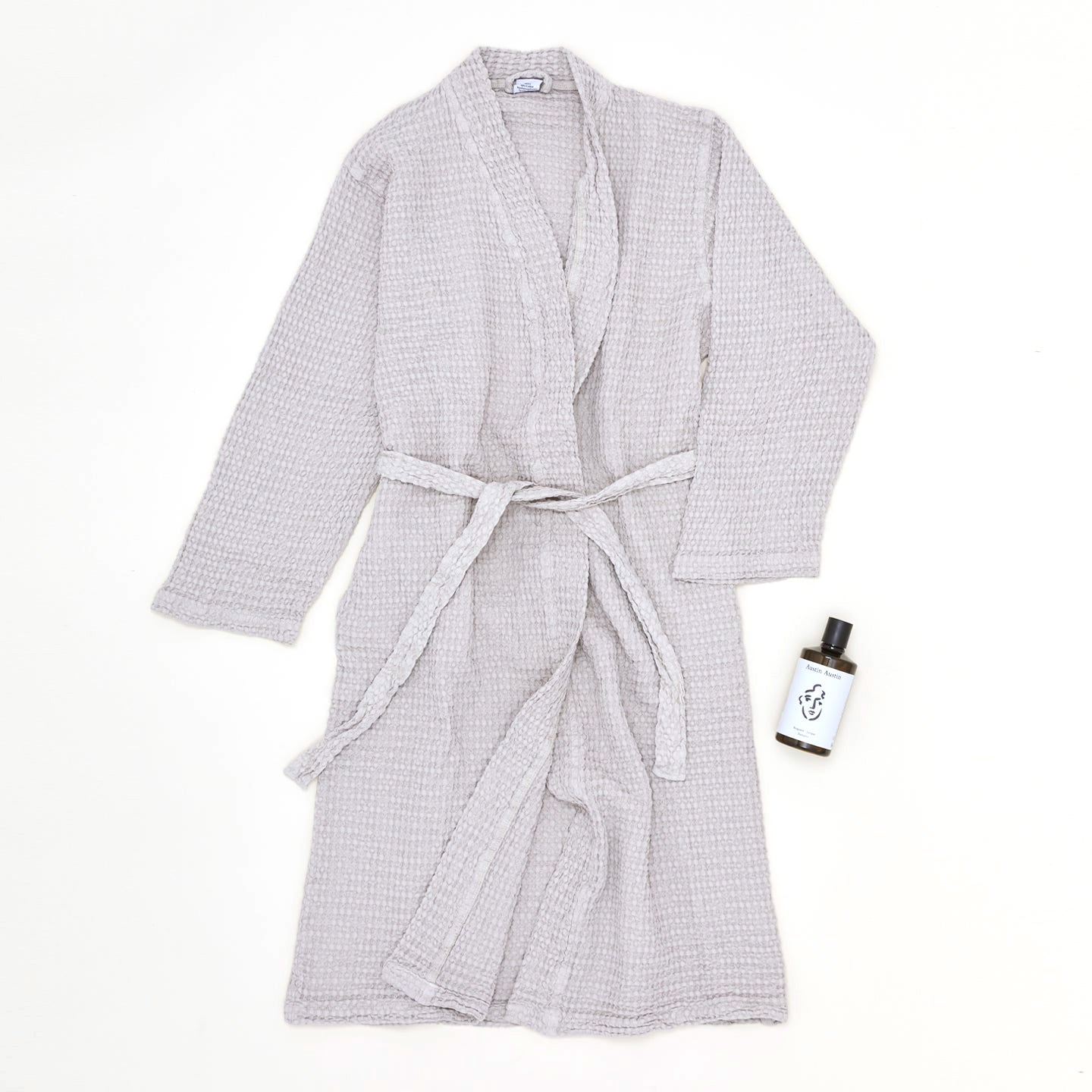 Waffle Bathrobe - Light Grey