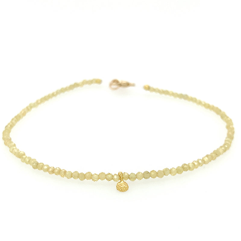 Yellow Sapphire + 18k Charm Bracelet